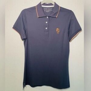 Peter Millar woman's polo golf shirt size M Caduceus 19125